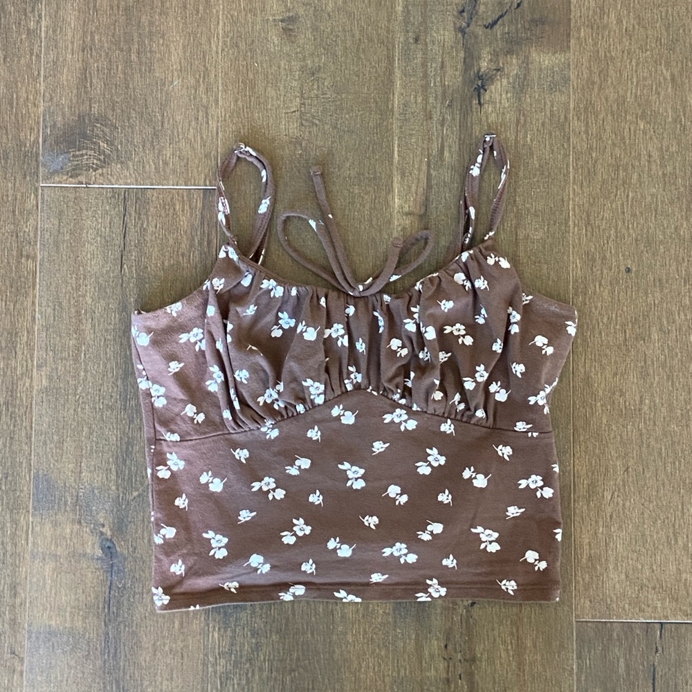 Hollister Brown Floral Camisole